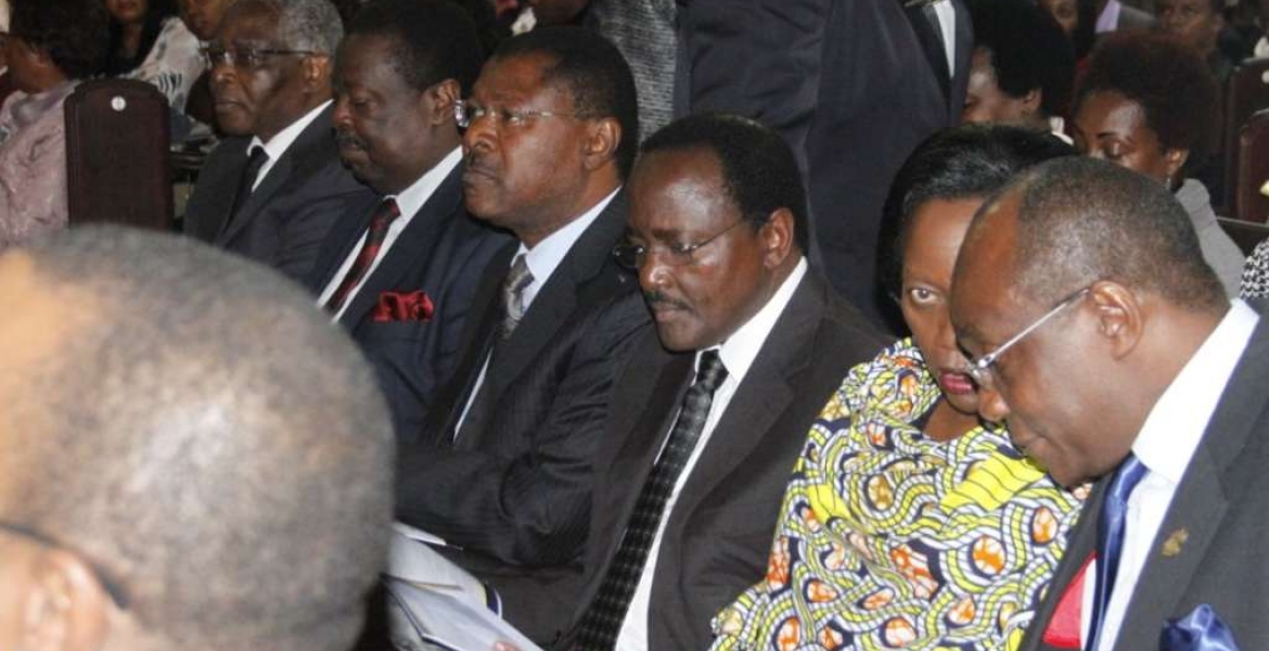 Man Names Kibaki, Kalonzo among 10 Kenneth Matiba's 'Enemies' During His Funeral Service in Nairobi