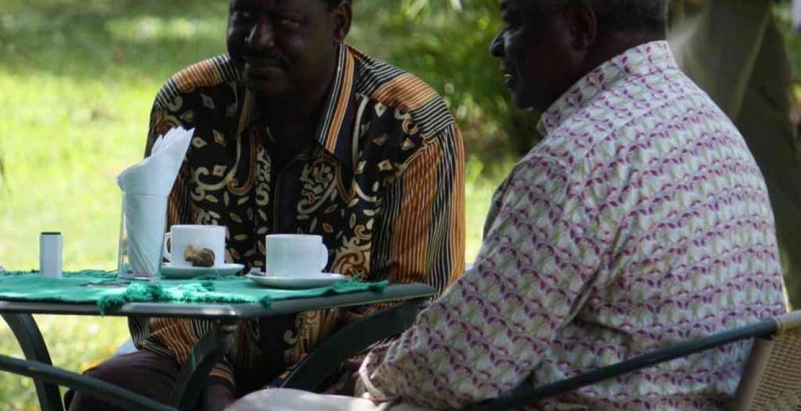 Raila Meets Retired President Mwai Kibaki in Nairobi