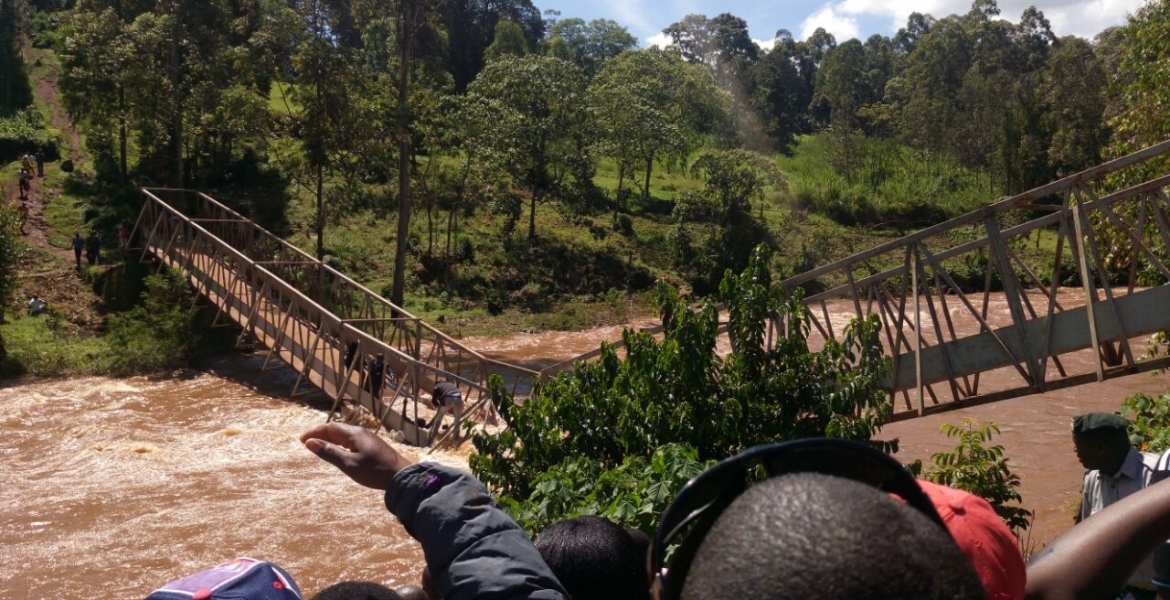 Machakos Governor Alfred Mutua Escapes Unhurt as Bridge on River Gucha Collapses