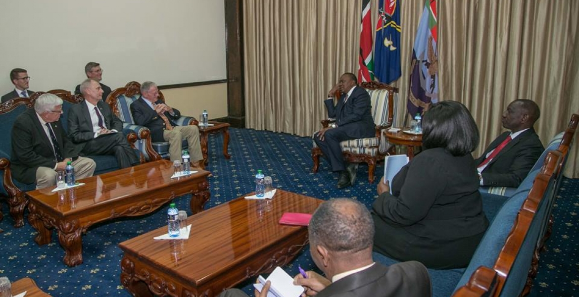 President Uhuru Hosts US Senators at State House, Nairobi