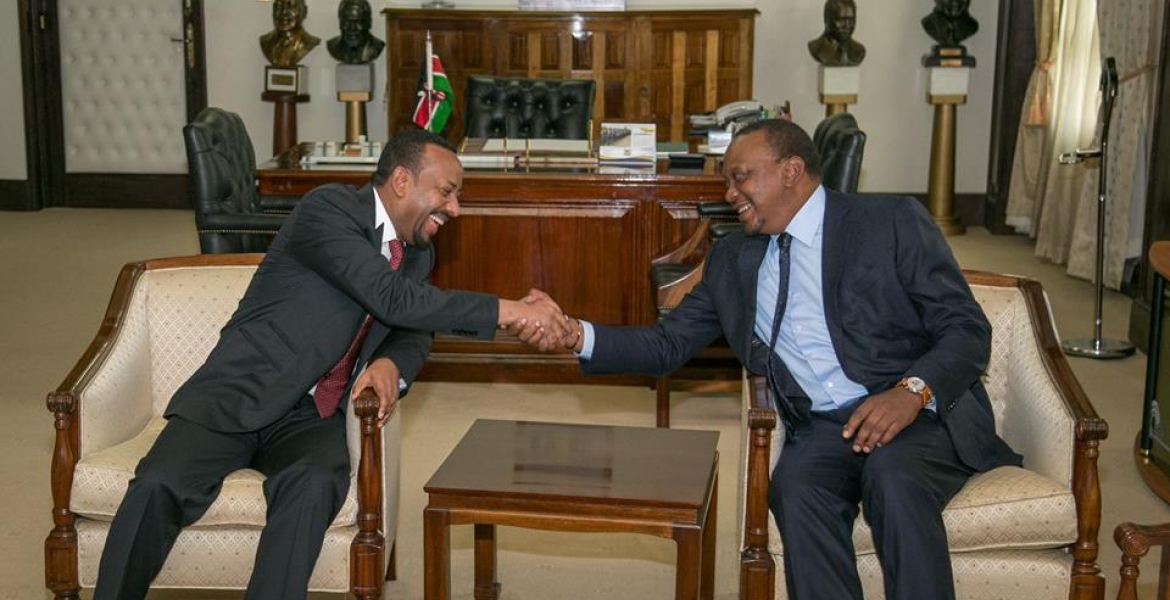 President Kenyatta Holds Talks with New Ethiopian Prime Minister Abiy Ahmed in Nairobi