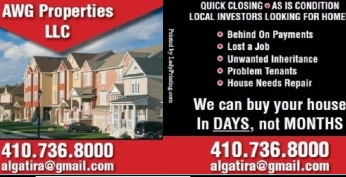 AWG Properties, LLC Buys Houses in Any Condition in the Baltimore Area