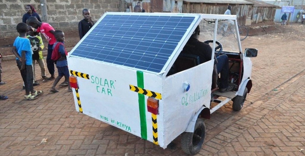 Kenyan Student Develops Solar-Powered Car
