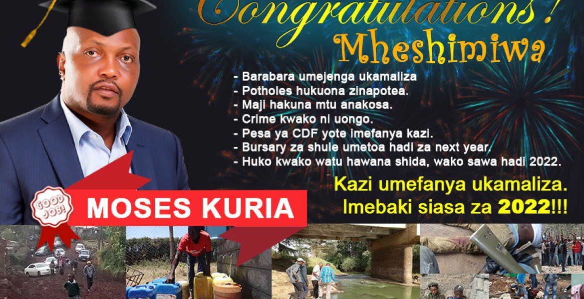 #CongratulationsMheshimiwa: Kenyans On Twitter Troll MPs Operating Under 'Tangatanga Movement'