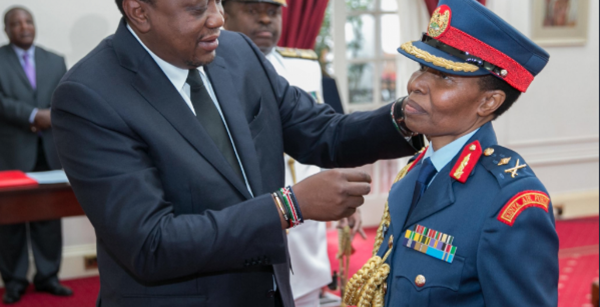 President Kenyatta Unveils Kenya's First Woman Major General, Fatuma Ahmed