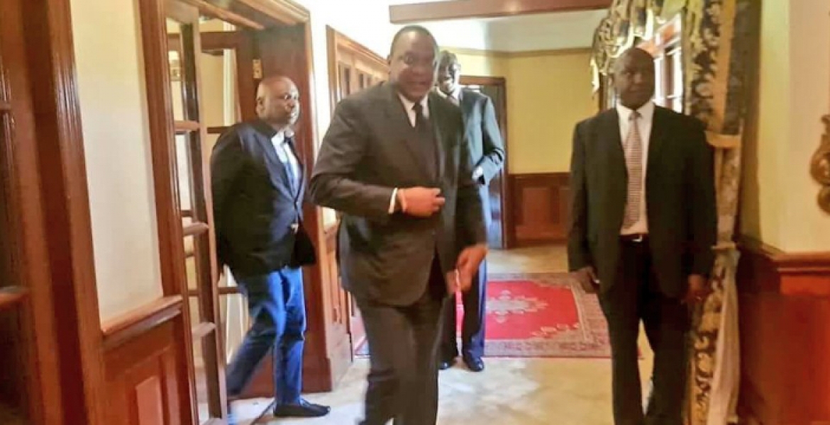 President Kenyatta Visits Retired President Moi at His Rural Home
