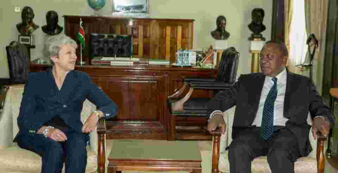 President Uhuru Holds Talks with British Prime Minister Theresa May at State House, Nairobi