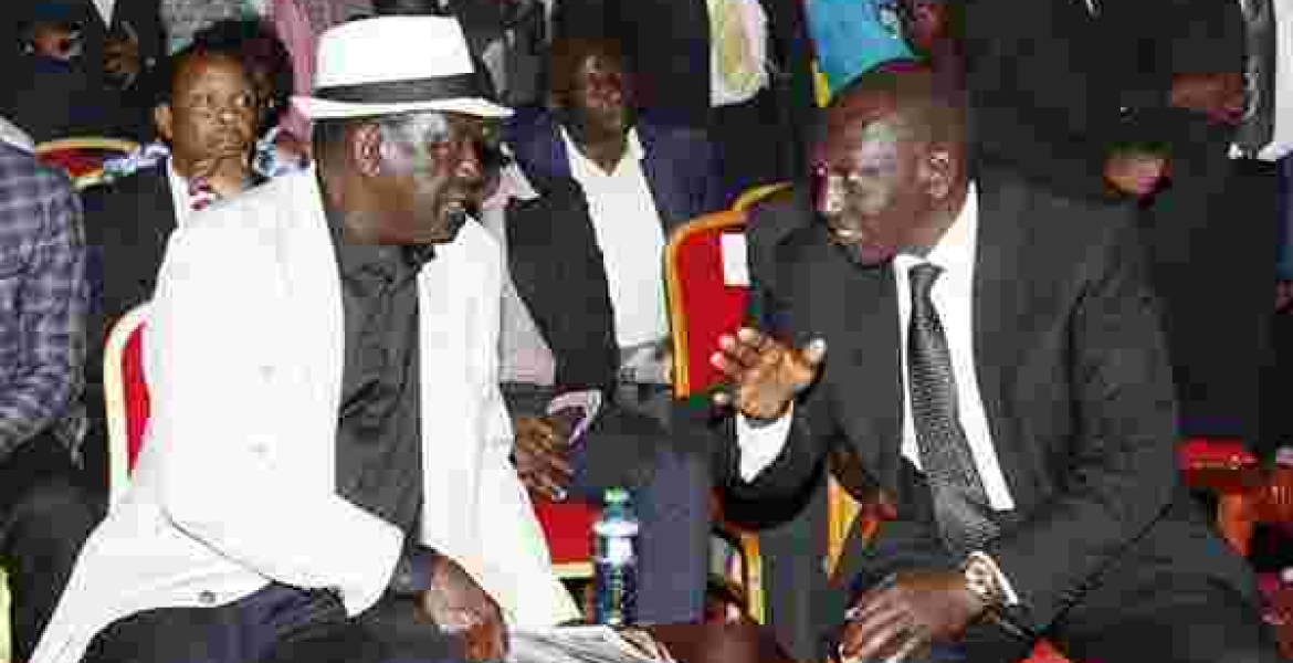 Ruto, Raila Face-off over 2017 Elections as they Share Podium