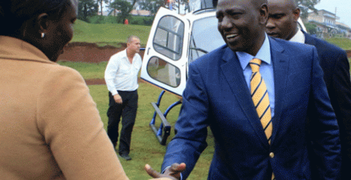 Ruto: I Don't Own a Chopper, I Borrow It from Moses Kuria