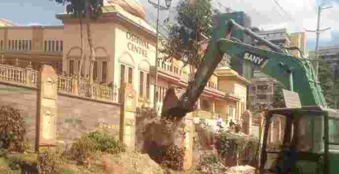Demolition of Parts of Oshwal Centre in Parklands Begins