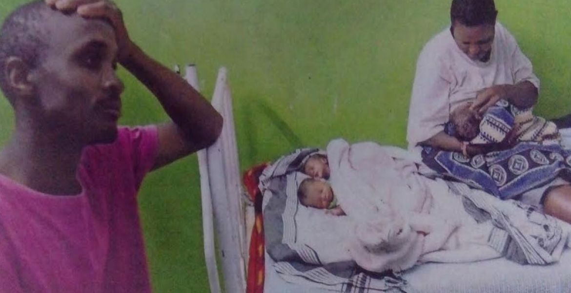 28-Year-Old Kenyan Father of Twins Collapses after Wife Delivers Triplets