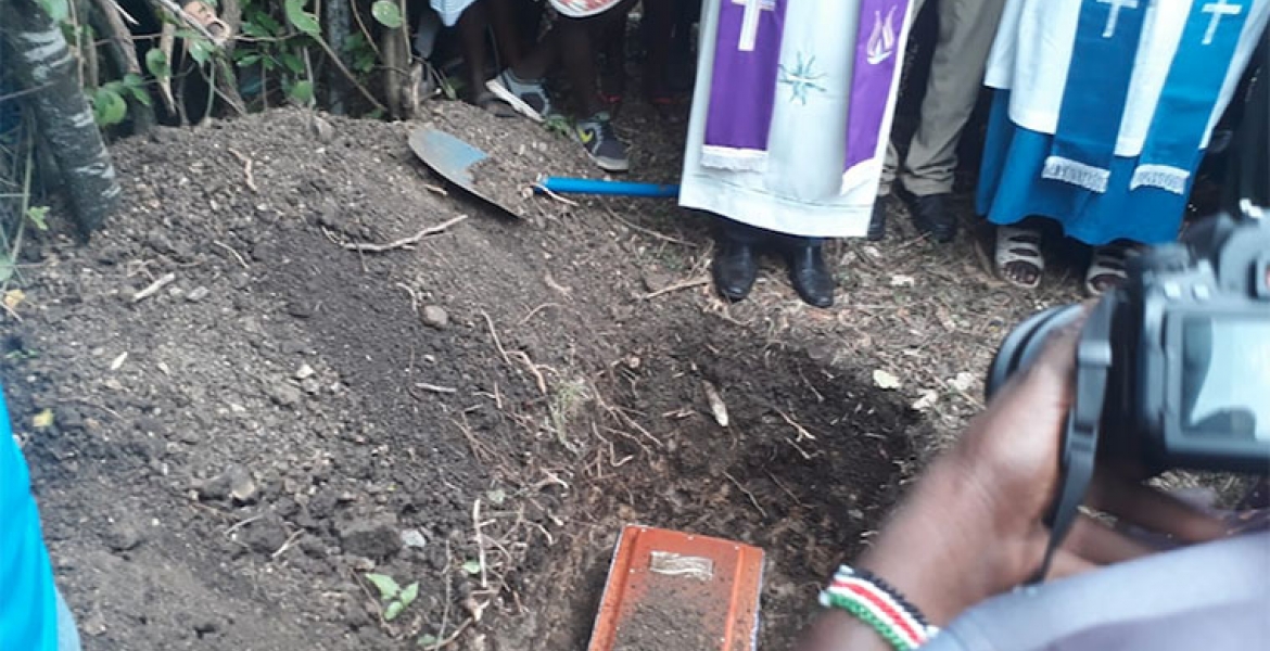 Emotions Ran High As Slain Varsity Student Sharon Otieno's 7-Month-Old Unborn Baby is Buried