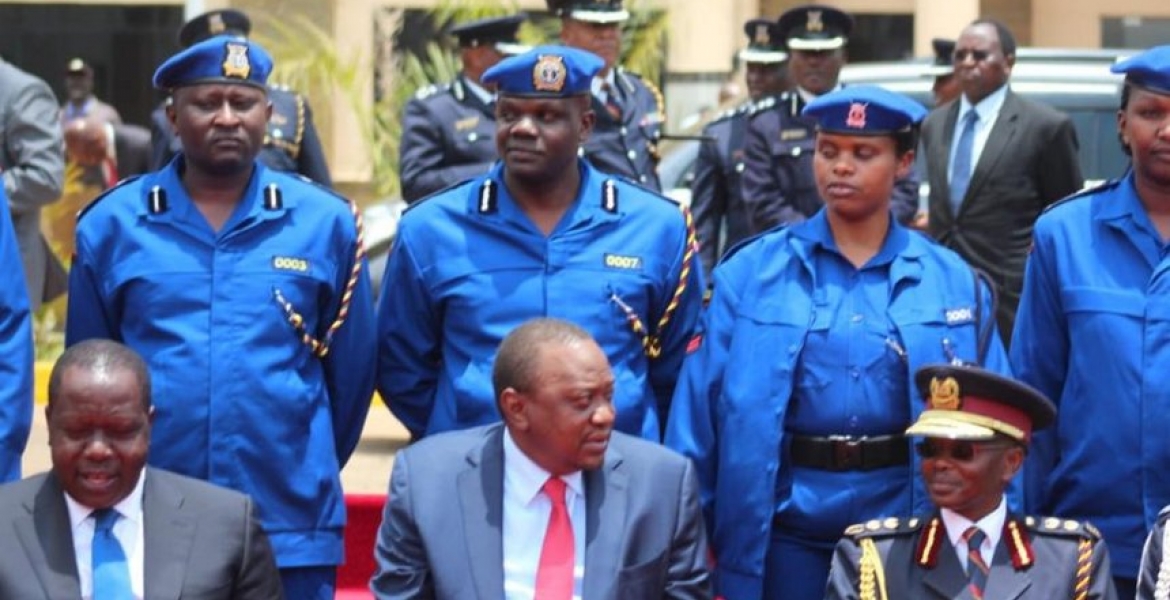 Kenyans Online Unimpressed by New Police Uniform Unveiled by President Kenyatta