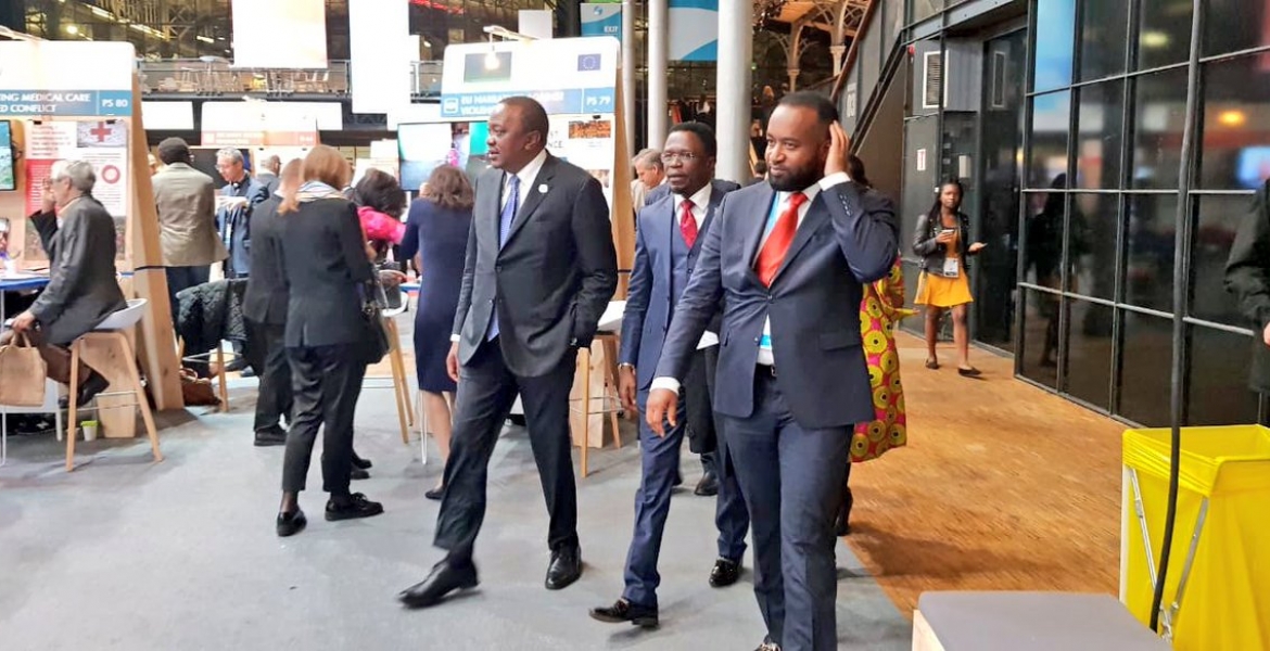 President Kenyatta Spotted with Mombasa Governor Hassan Joho in France