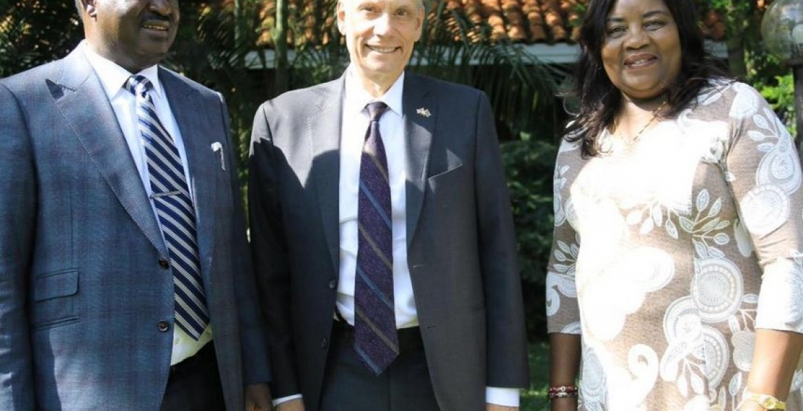 Raila Bids Farewell to Departing US Ambassador to Kenya Robert Godec