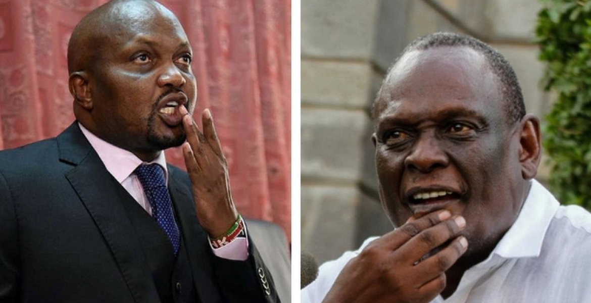 MP Moses Kuria, Former Jubilee Vice-Chair David Murathe in Near Fistfight on Live TV