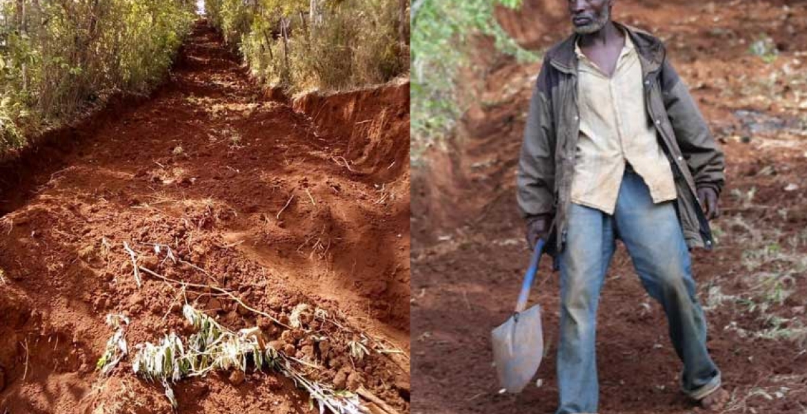 Kenyan Man who Single-Handedly Built 1.5-Kilometer Road Rewarded Handsomely