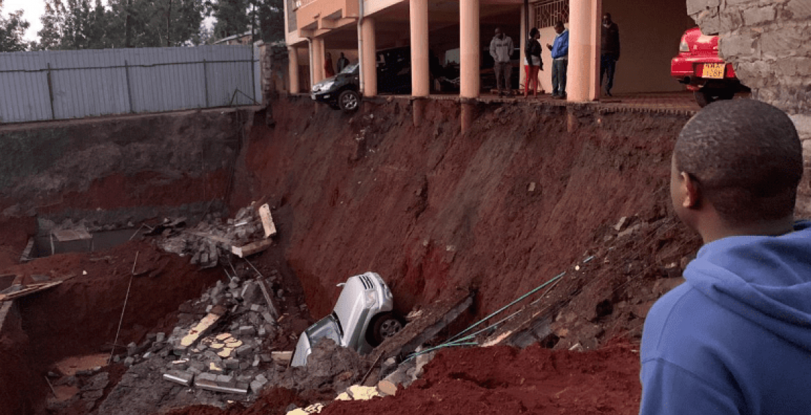 Tenants Ordered to Vacate Grafion Apartments in Ruaka After Car Park, Wall Cave in