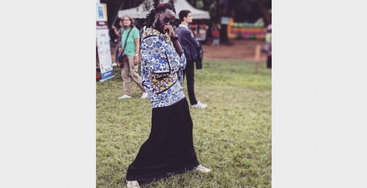 Lupita's Younger Brother Junior Nyong'o Steps Out Wearing a Dress