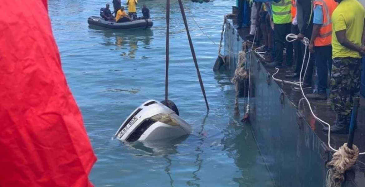 Likoni Accident: Car, Bodies Finally Pulled Out of Indian Ocean 13 Days After