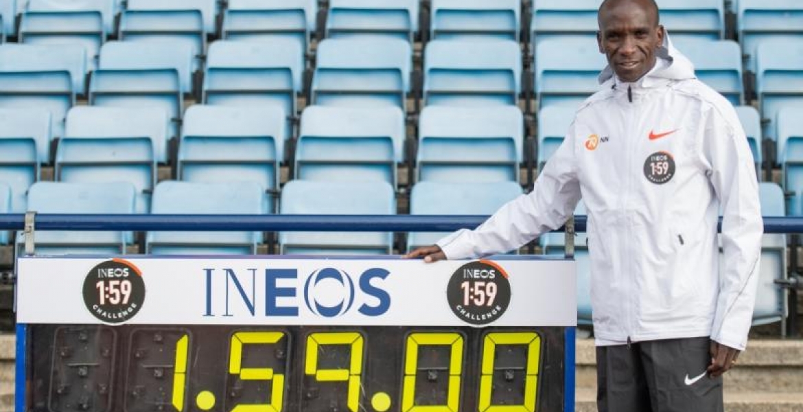 #INEO159Challenge: Kenya's Eliud Kipchoge Lands in Vienna in Fresh Bid to Beat 2-Hour Marathon Barrier