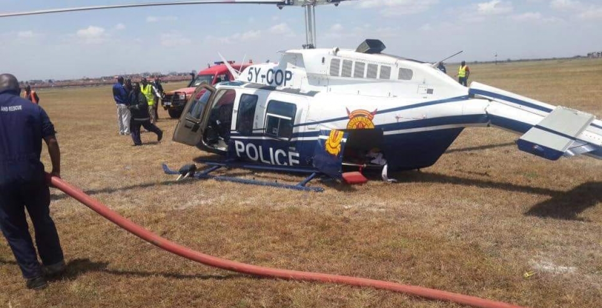 Chopper Carrying Two Senior Police Officers Crash-Lands at Wilson Airport