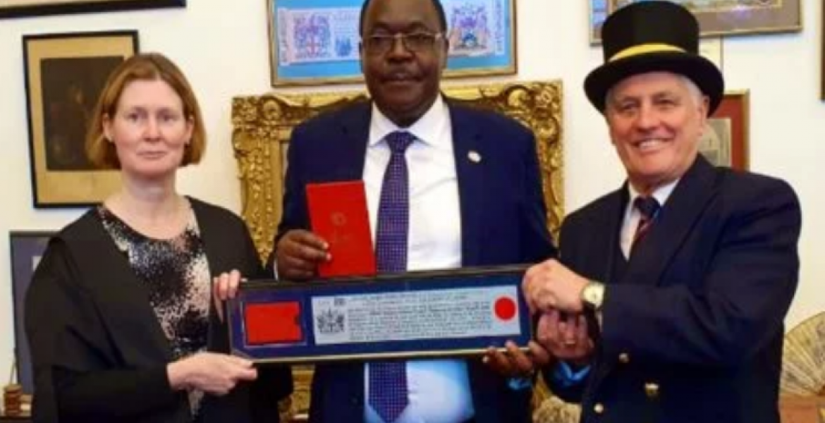 Kenyan Juvenal Shiundu Honored with Freedom of the City of London Award