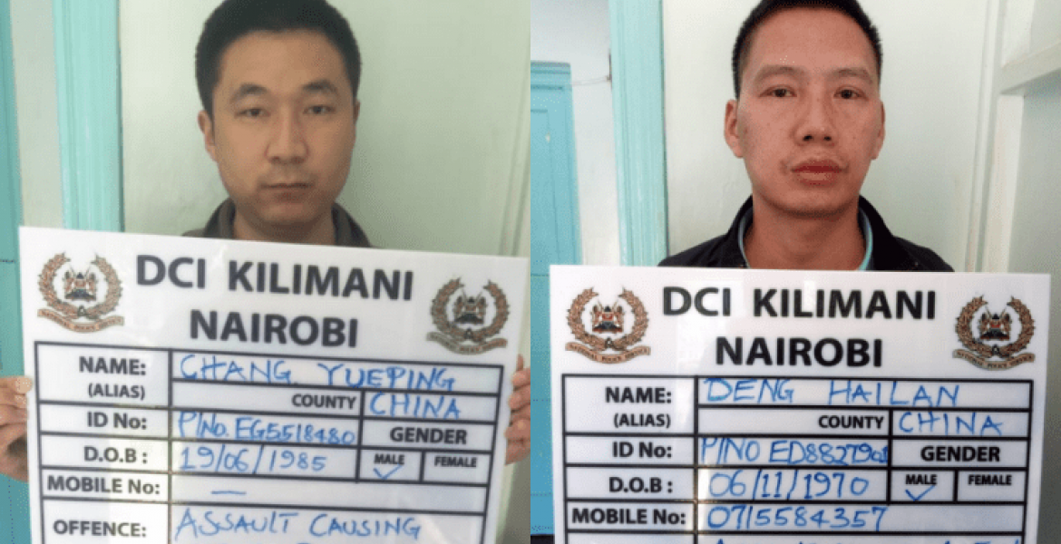 Chinese National Caught on Viral Video Caning Kenyan Man Arrested