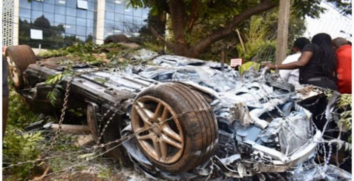 Nairobi: Kenyan Man Dies After Car Crashes, Bursts into Flames