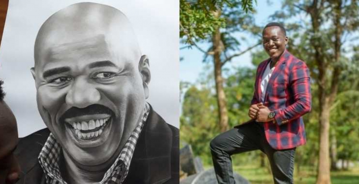 US Comedian and TV Host Steve Harvey Seeks to Meet Kenyan Artist Who Drew His Portrait