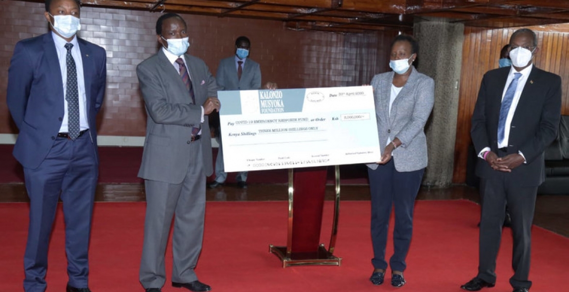 Kalonzo Musyoka Contributes Sh3 Million to Kenya's Covid-19 Response Kitty