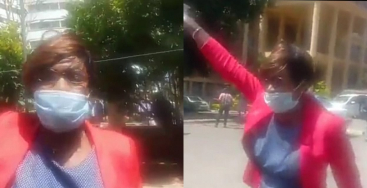 Woman Claiming to be CJ David Maraga's Baby Mama Causes Drama Outside Nairobi Court [VIDEO]