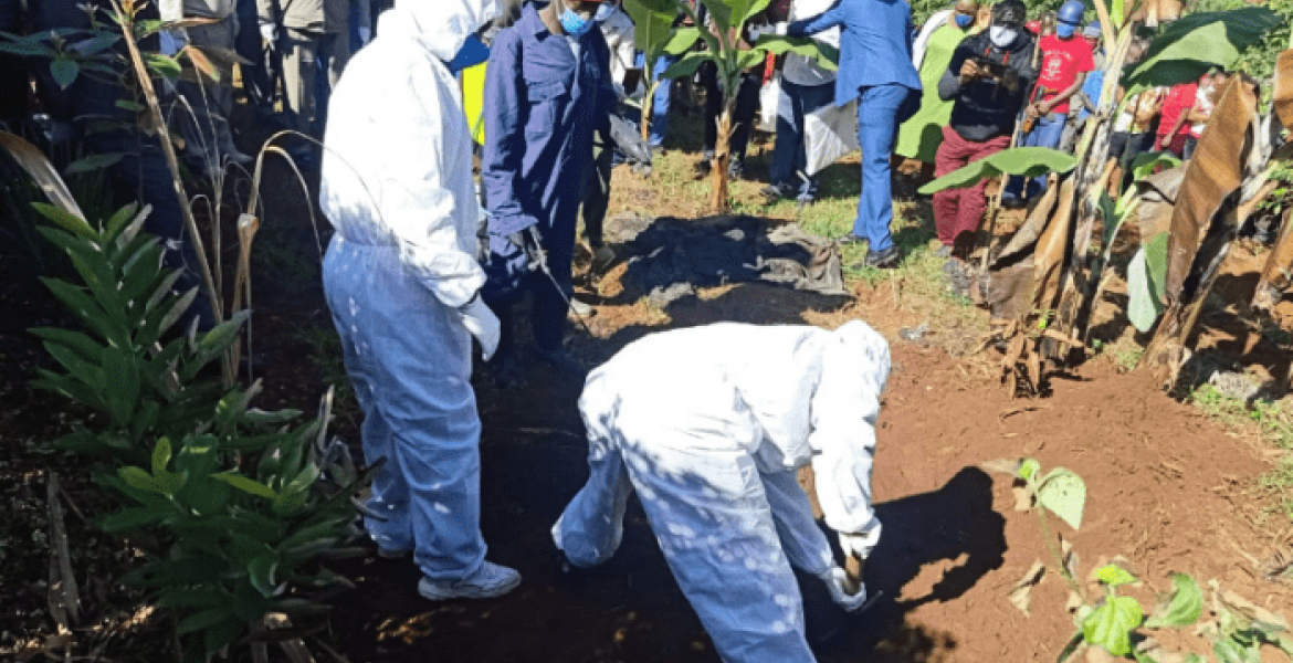 Body of Kenyan Woman Allegedly Killed and Buried by Boyfriend Exhumed from Shallow Grave