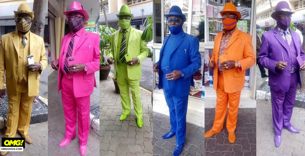 Meet a Kenyan Man Who Owns 160 Brightly Colored Suits, 300 Caps and 200 Pairs of Shoes