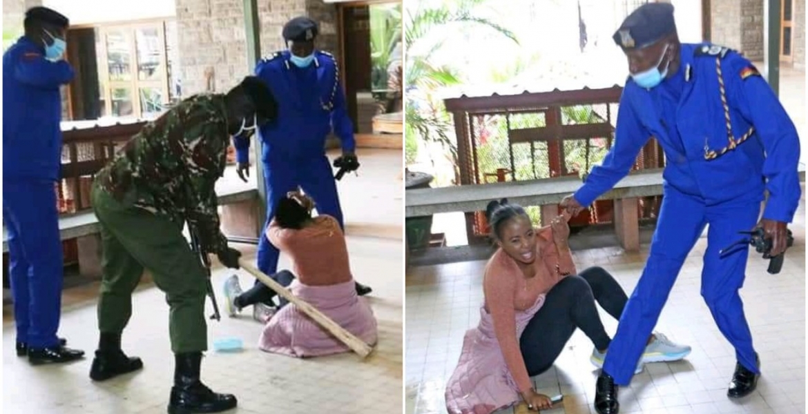 Uproar as Police are Pictured Brutalizing Nairobi MCA Mutheu Musyimi