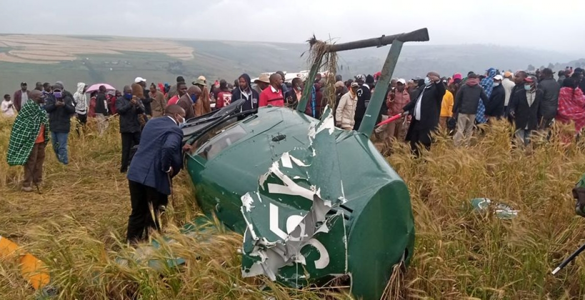 Video Captures Moment Chopper Carrying Narok Governor Ole Tunai Crashed