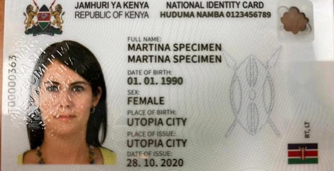 Gov't Releases Sample of Huduma Namba Card But Kenyans are Not Happy