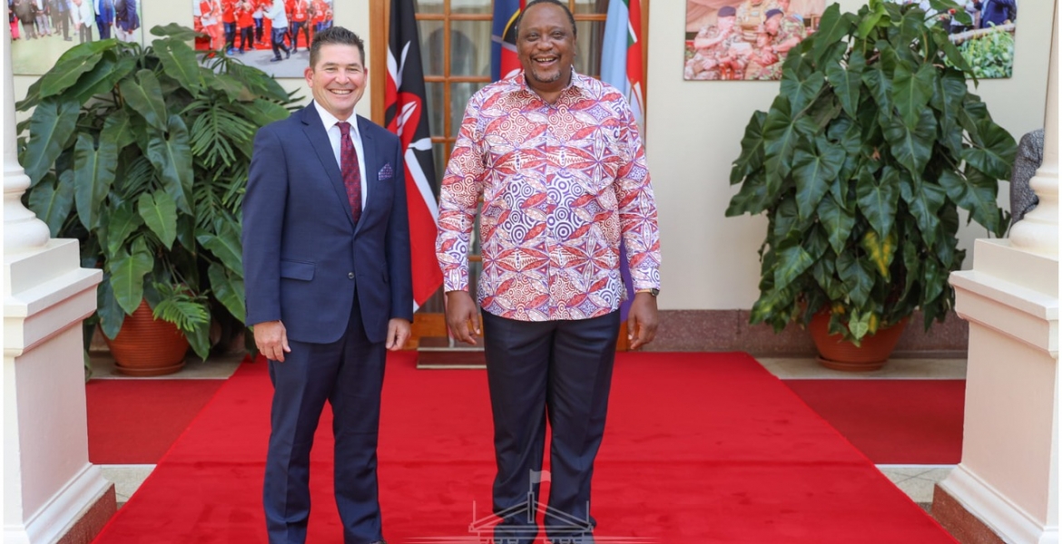 Uhuru Bids Farewell to Outgoing US Ambassador to Kenya Kyle McCarter