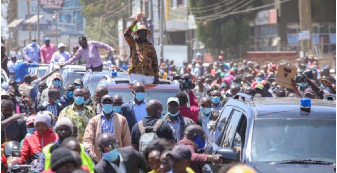 Rowdy Youth Disrupt Raila's BBI Rally in Githurai