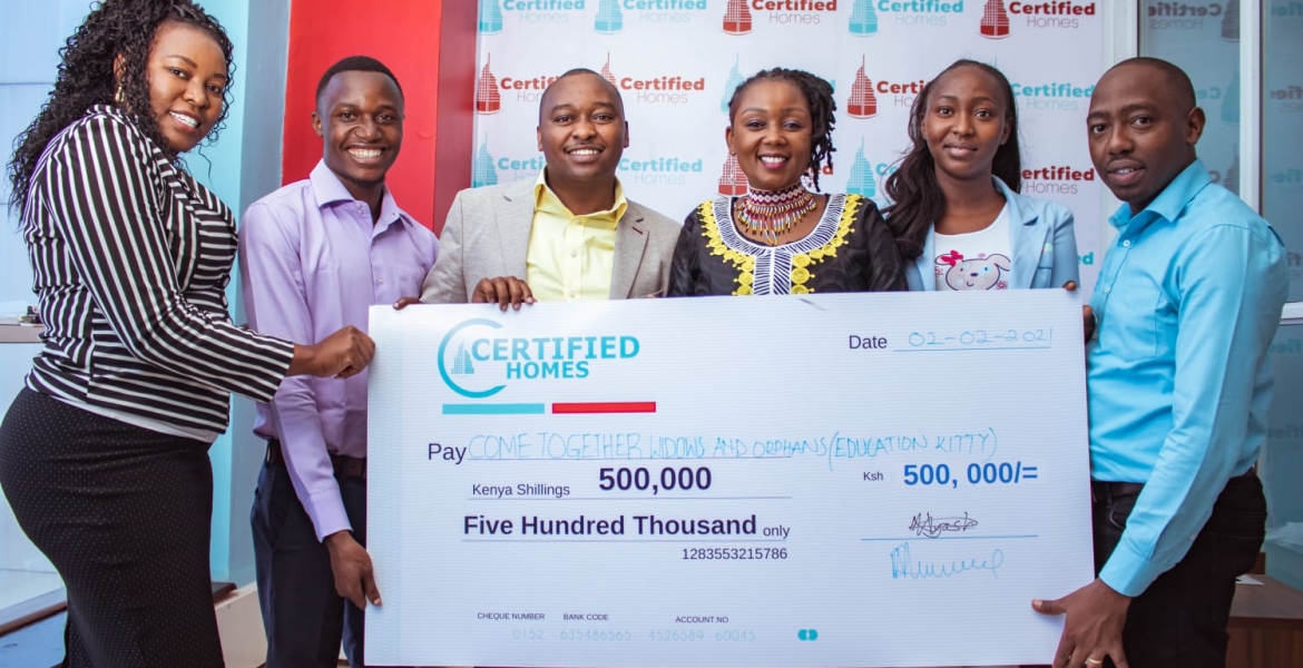 Relief as 10 Orphans Get Sh500,000 School Fees Sponsorship from Certified Homes Ltd