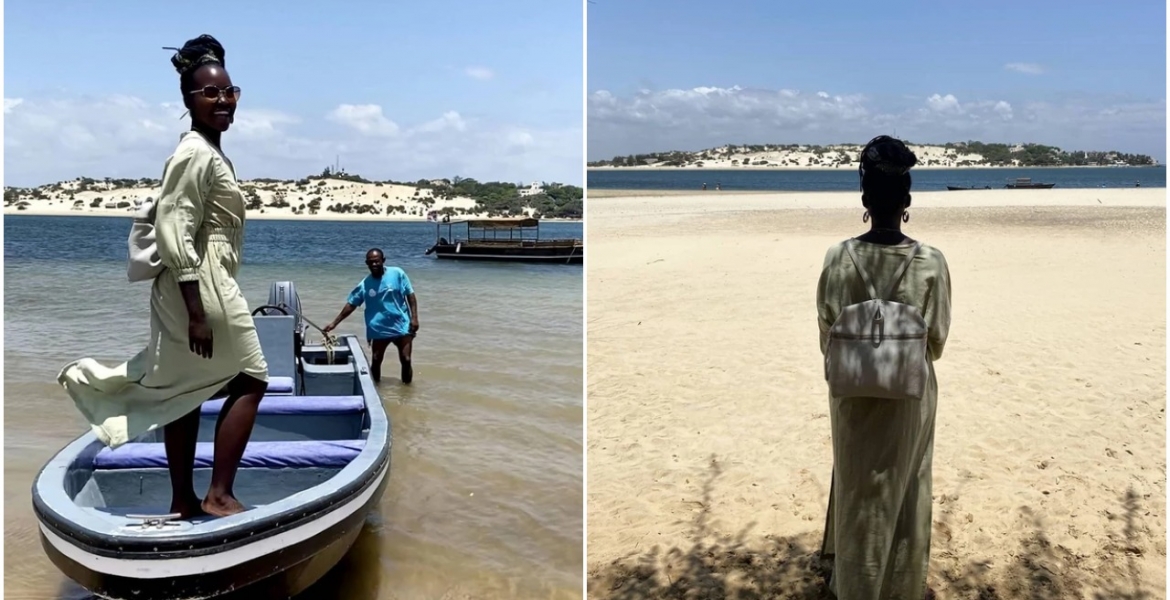 Hollywood Star Lupita Nyong’o Vacationing in Lamu