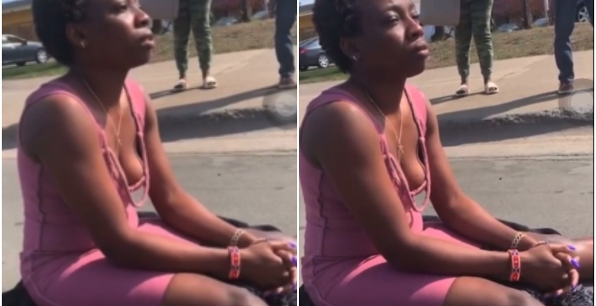Drama as Protesting Kenyan-Born Woman Blocks a Road in Brooklyn Center, Minnesota