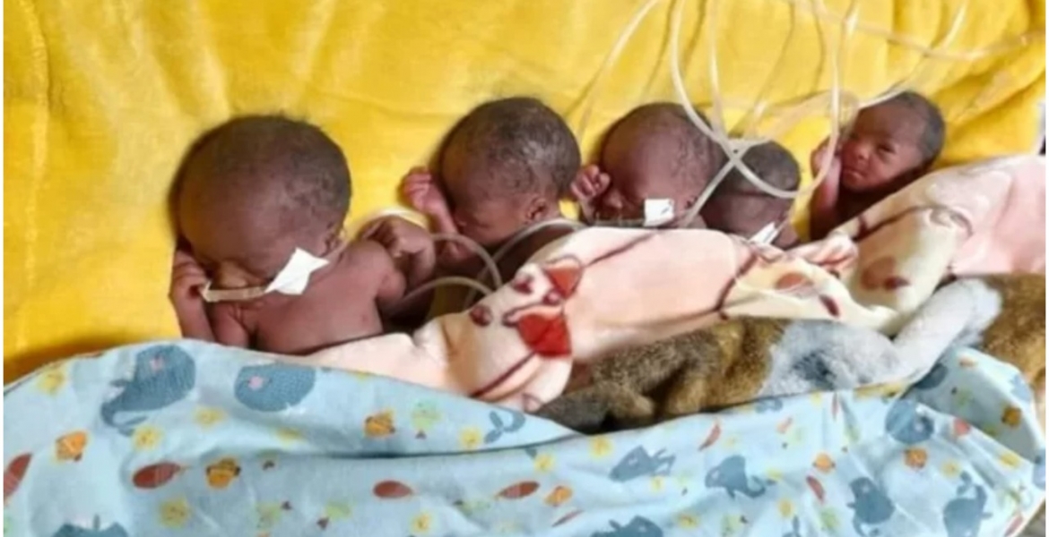 Kenyan Family Blessed with Quintuplets in Mourning as One of the 5 Babies Dies