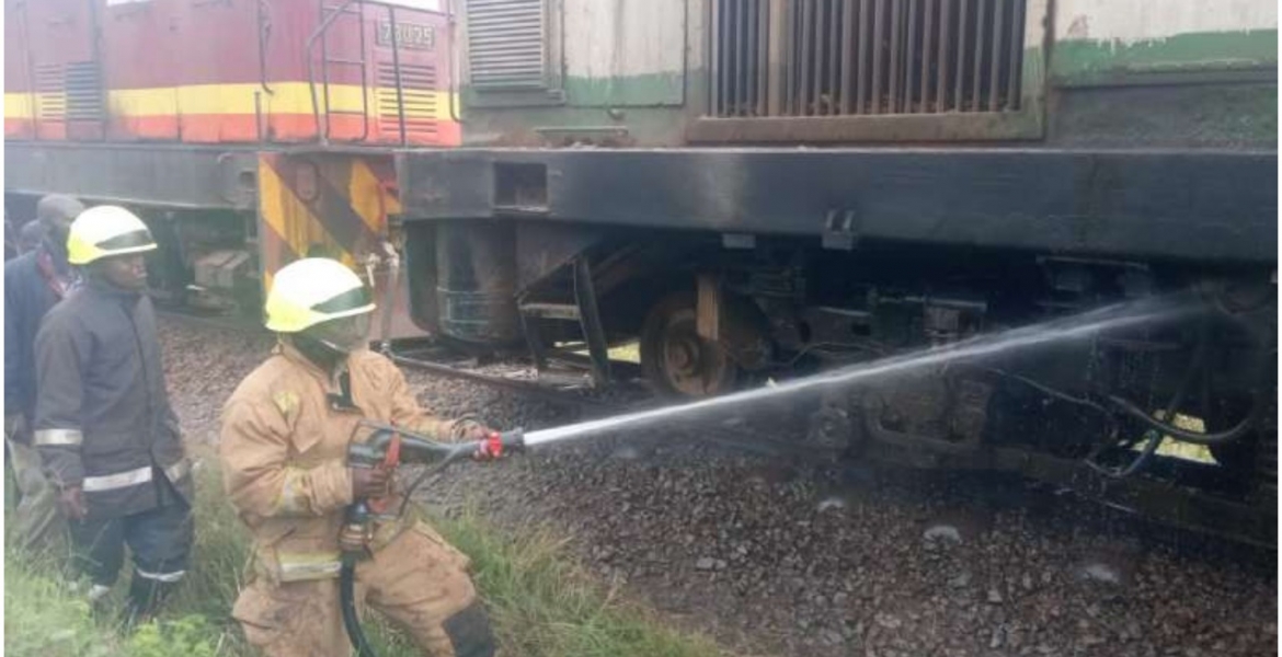 Panic as Nairobi-Bound Petroleum Train Catches Fire in Murang’a