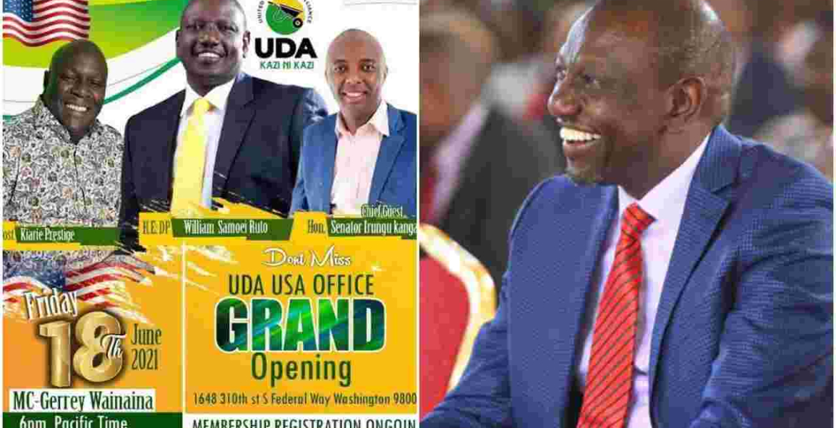 Deputy President William Ruto's UDA Party to Open Diaspora Office in the US