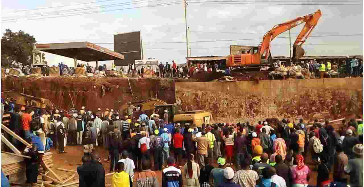 3 Injured After Flyover Under Construction Collapses in Nairobi