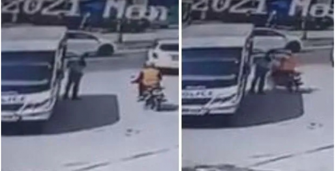 Motorcyclist Captured on CCTV Snatching Phone from a Traffic Police Officer in Nairobi [VIDEO]