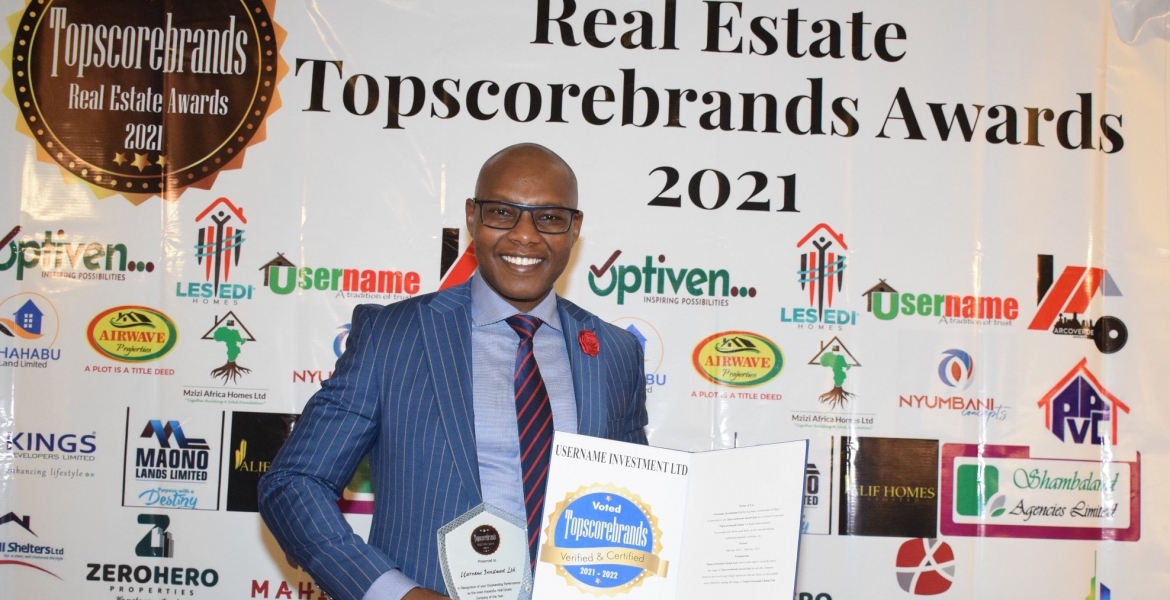 Username Investments Crowned the Most Impactful Kenyan Real Estate Company of the Year