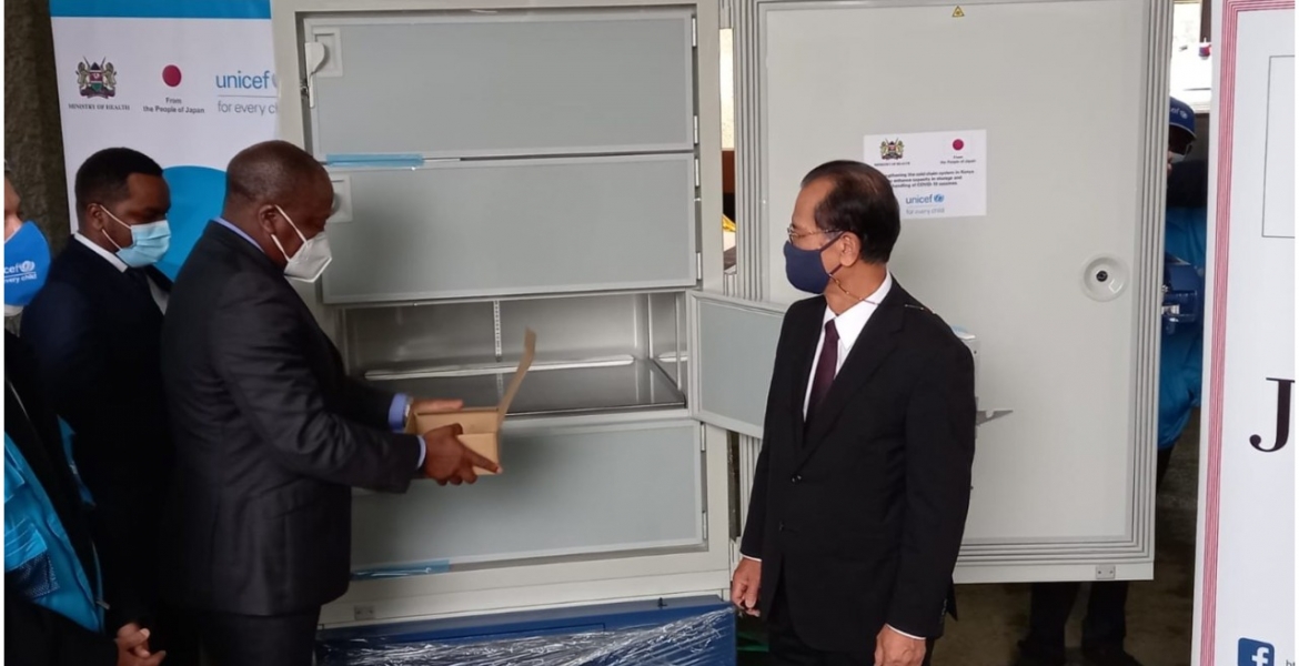 Japan Donates 12 Ultra-Modern Deep Freezers to Kenya for Storage of COVID-19 Vaccines