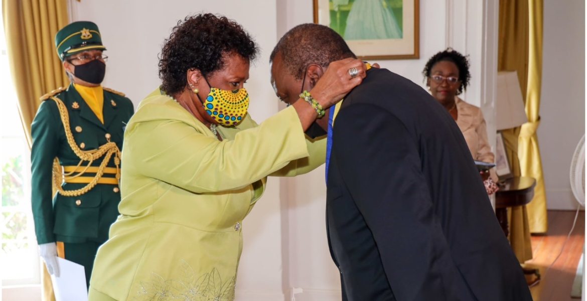 President Uhuru Kenyatta Awarded Barbados' Highest State Honor